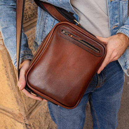 Personalized Full Grain Leather bag, Shoulder Crossbody Bag