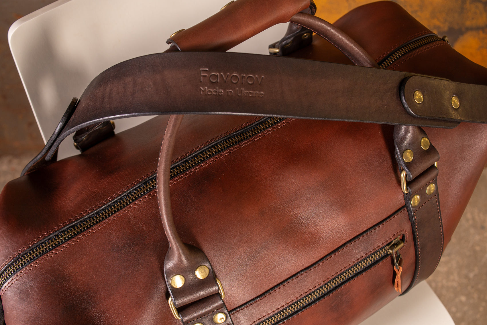 Leather Travel Bag for Men, Anniversary Gift for Husband, Leather Duffel Bag