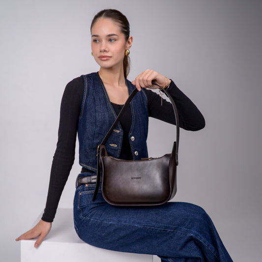 Womens leather bag, Full Grain Leather shoulder bag, Gift for Women, Brown leather bag