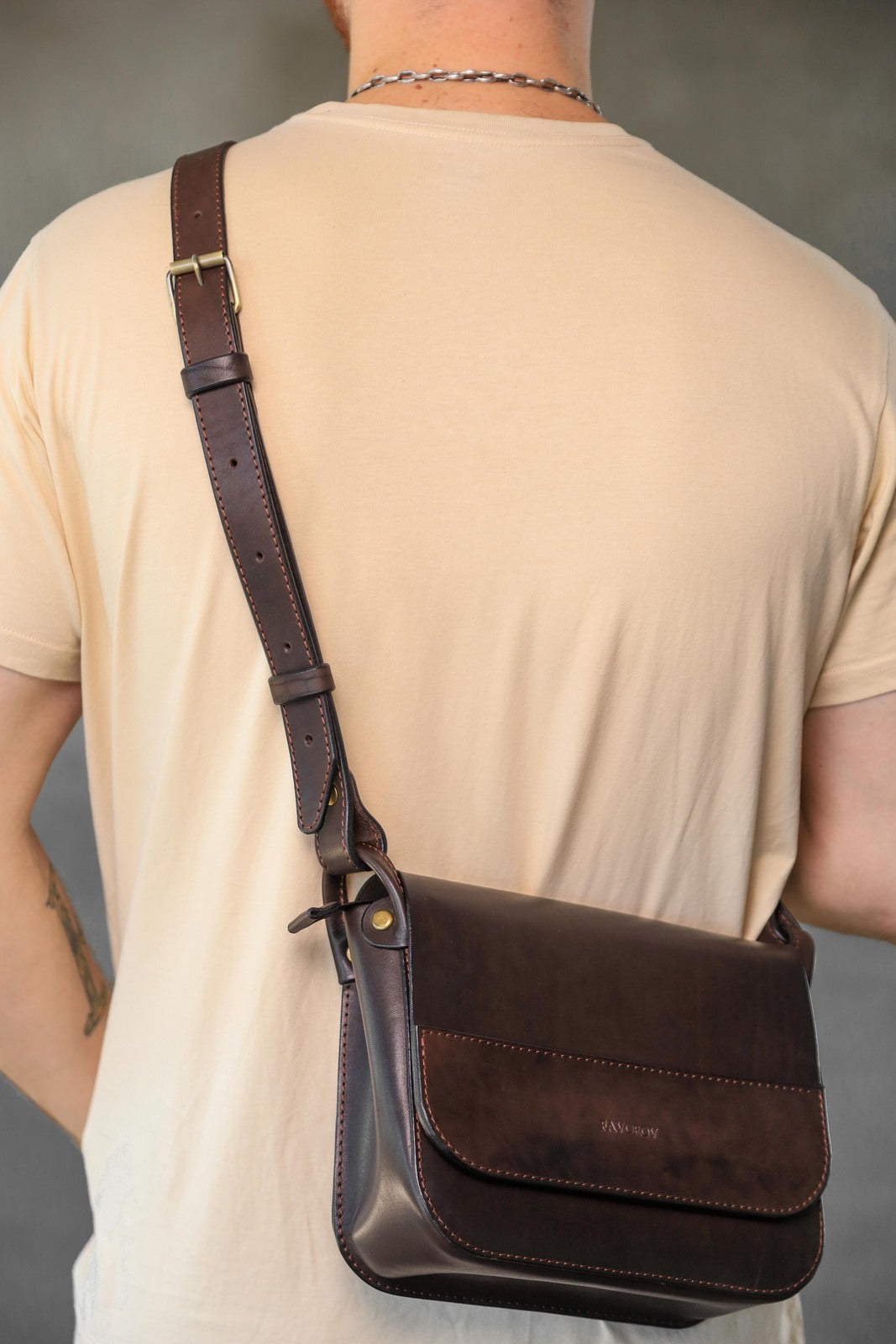 Personalized shoulder bag, men’s leather bag, Messenger bag, crossbody bag