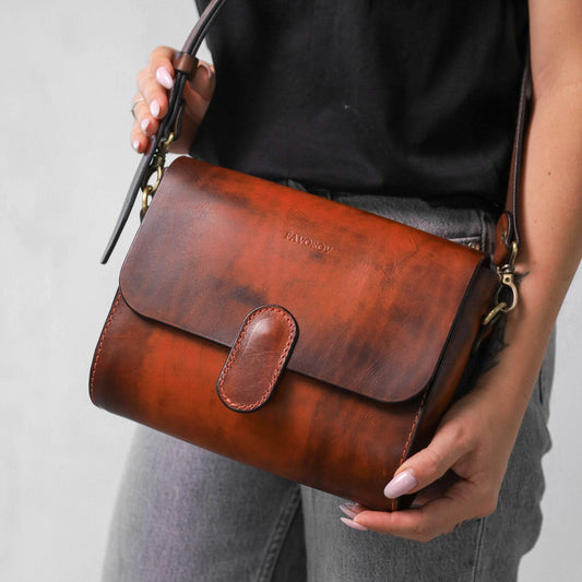 Womens Full Grain Leather shoulder bag, Shoulder Bag
