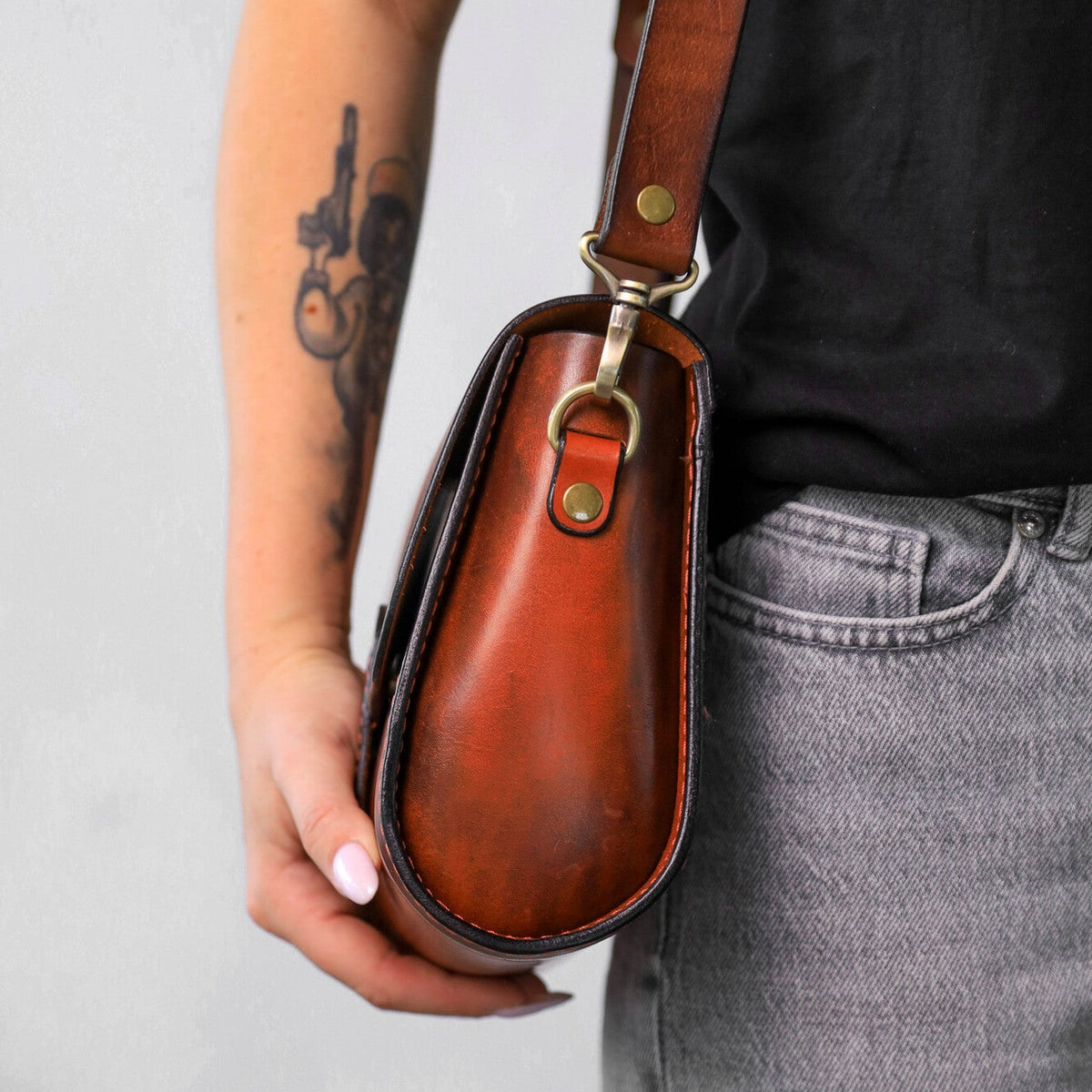 Womens Full Grain Leather shoulder bag, Shoulder Bag