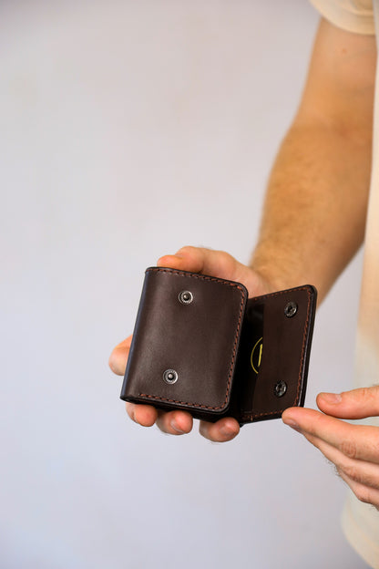 Personalised Mens Wallet, Brown Leather Wallet, Vintage Look Wallet