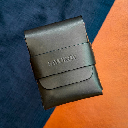 Slim vertical cash sleeve, personalized classic brown cardholder, custom anniversary gift for him