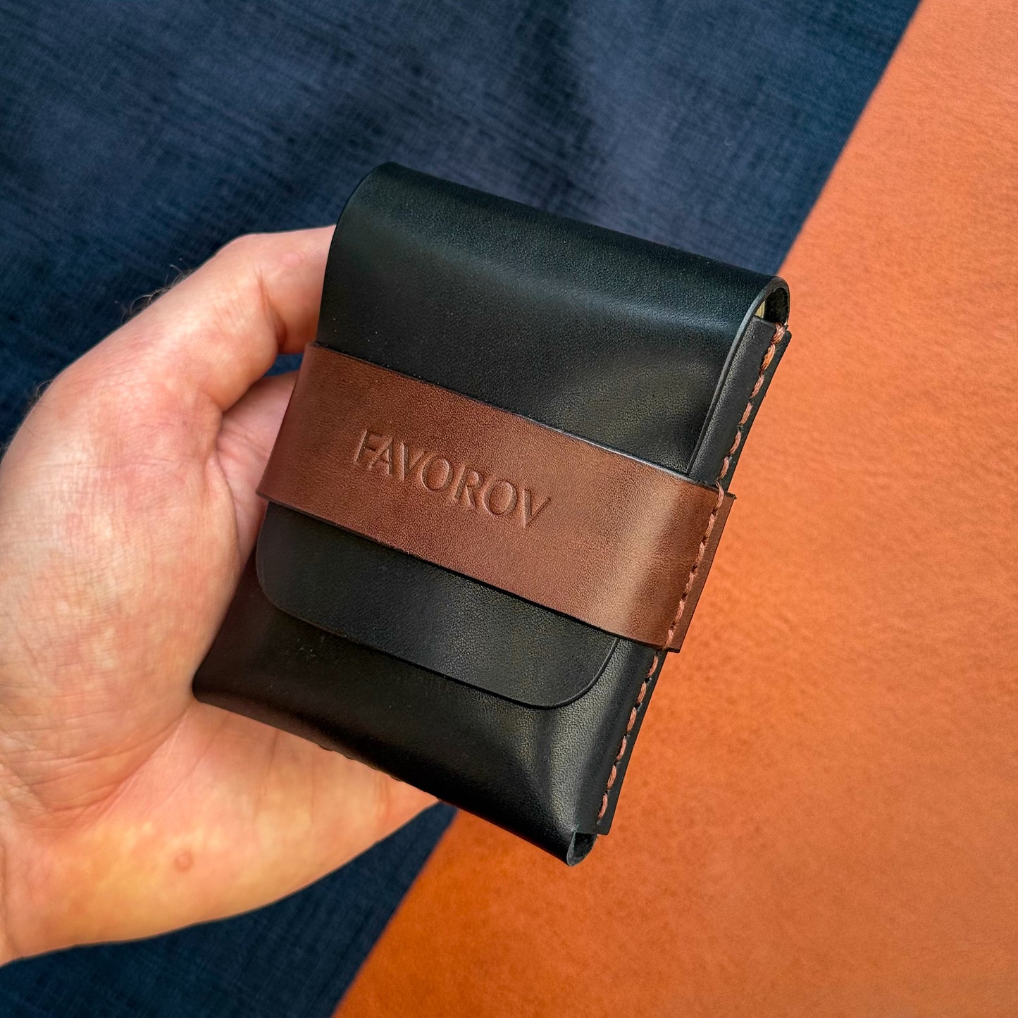 Cowhide vertical cash sleeve, personalized compact travel cardholder, minimalist front pocket wallet (копия)