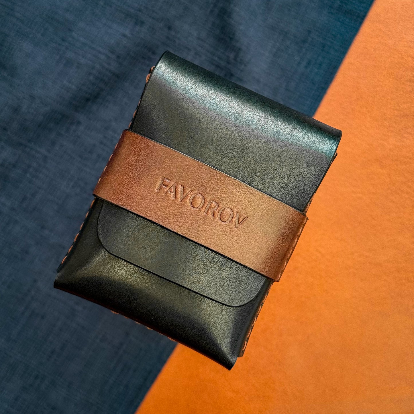 Cowhide vertical cash sleeve, personalized compact travel cardholder, minimalist front pocket wallet (копия)