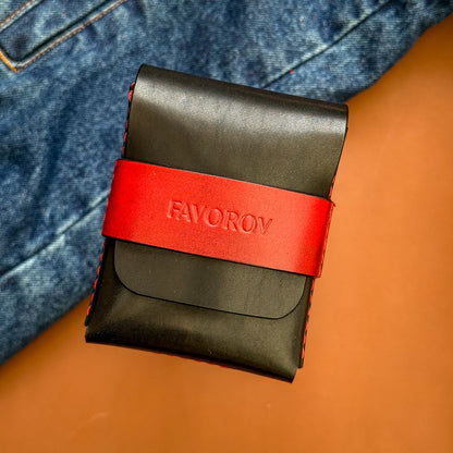 Cowhide vertical cash sleeve, personalized compact travel cardholder, minimalist front pocket wallet