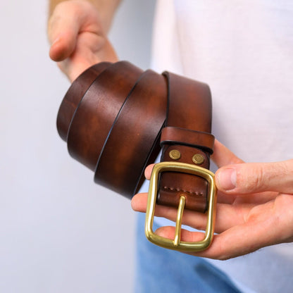Leather Belt, Full Grain Leather Belt, Brown Leather Belt,Mens Leather Belt
