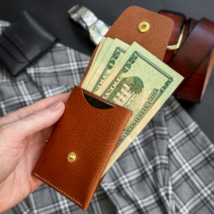 Leather Cash Wallet, Slim Card & Cash Holder