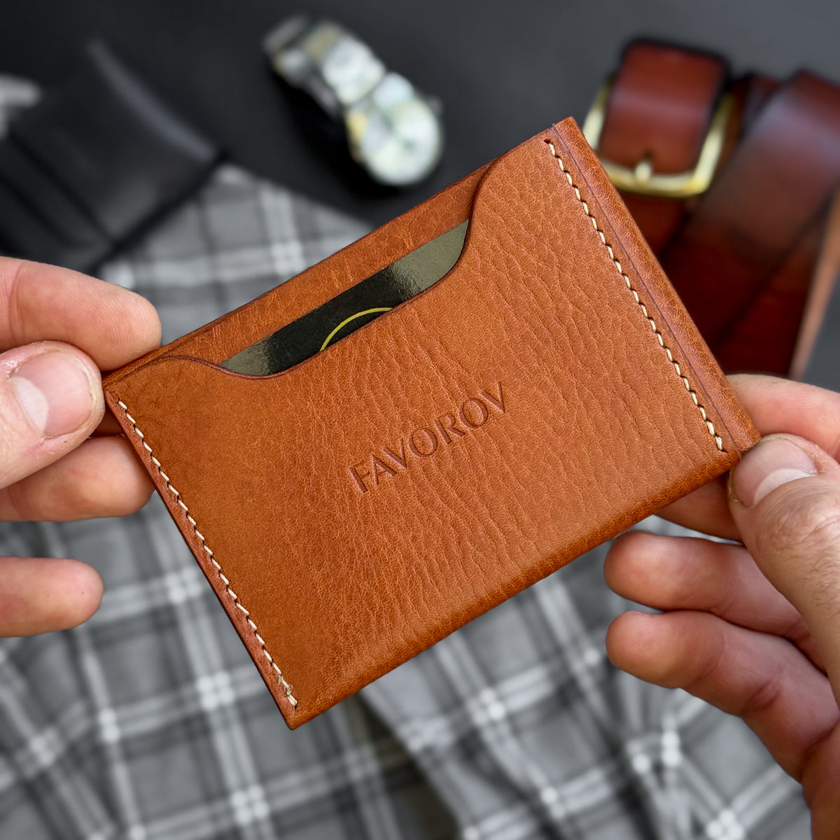 Leather Cash Wallet, Slim Card & Cash Holder
