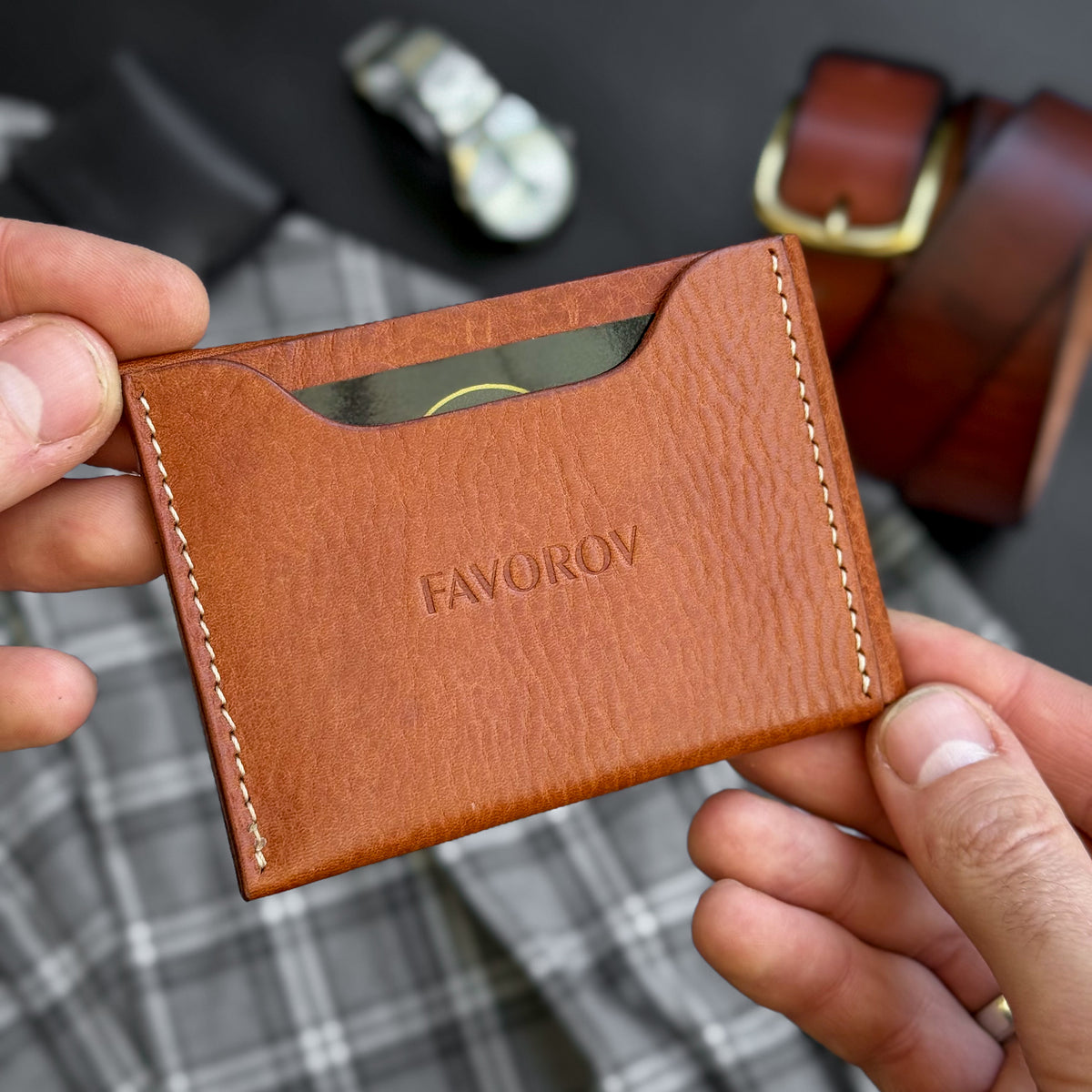 Leather Cash Wallet, Slim Card & Cash Holder