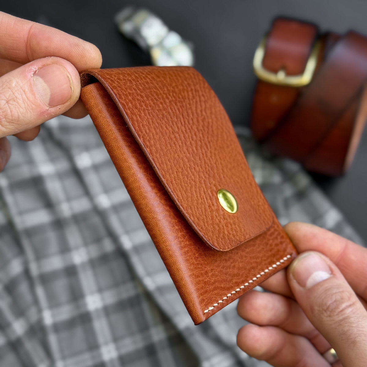 Leather Cash Wallet, Slim Card & Cash Holder