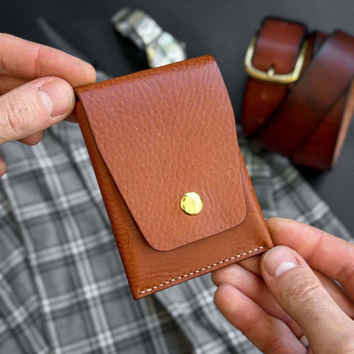 Leather Cash Wallet, Slim Card & Cash Holder