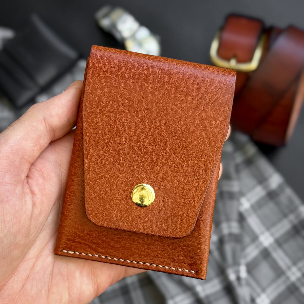 Leather Cash Wallet, Slim Card & Cash Holder
