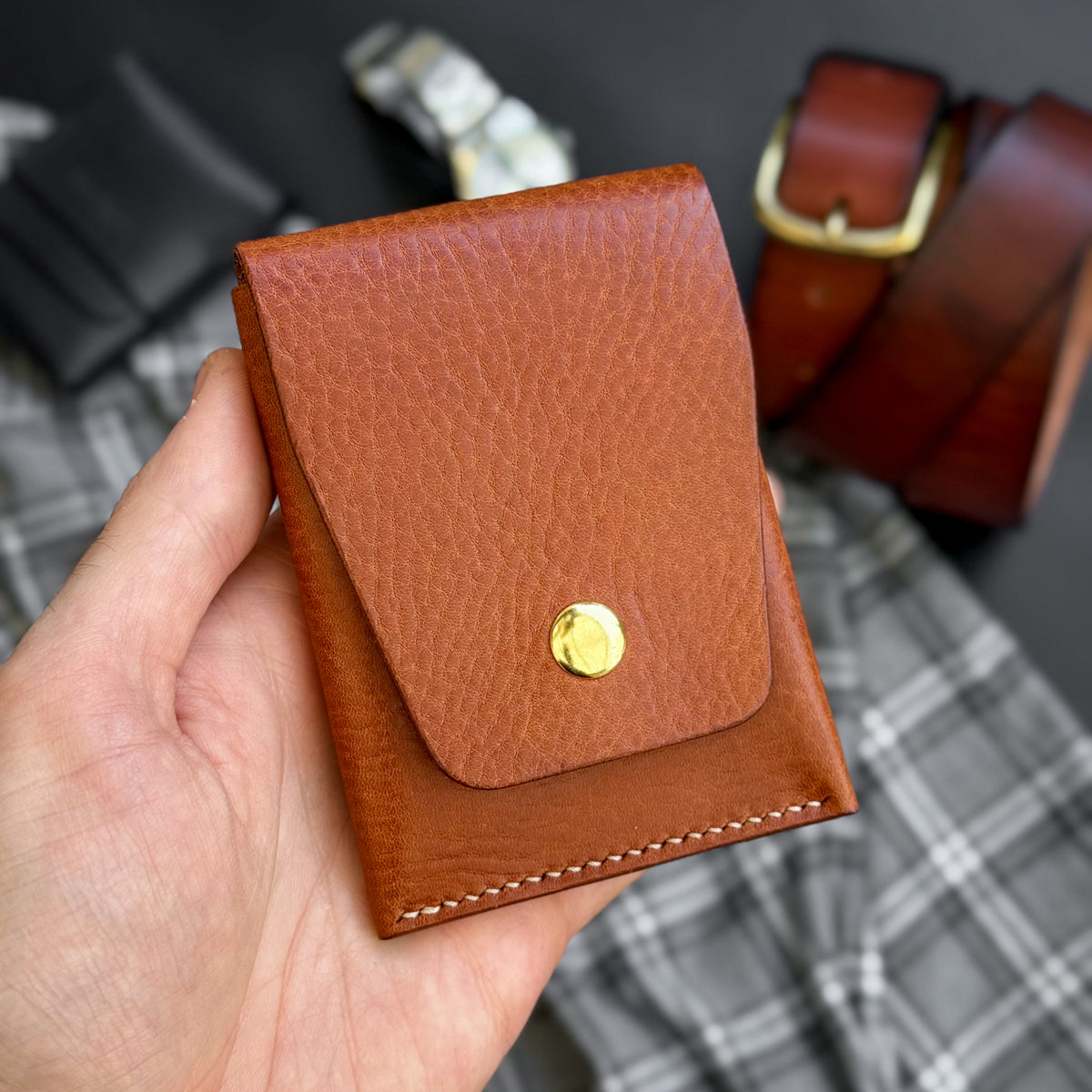 Leather Cash Wallet, Slim Card & Cash Holder