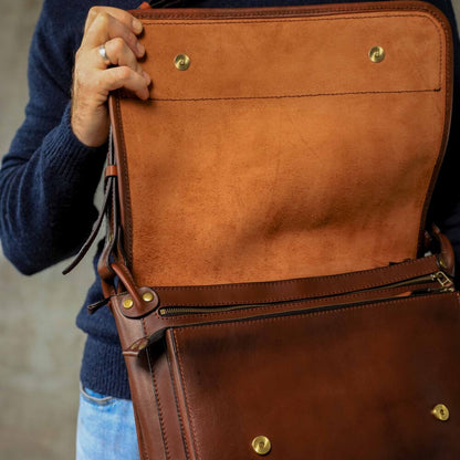 Brown shoulder bag, Laptop Personalized Men’s leather bag