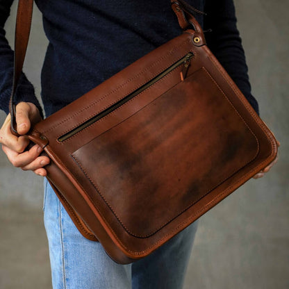 Brown shoulder bag, Laptop Personalized Men’s leather bag
