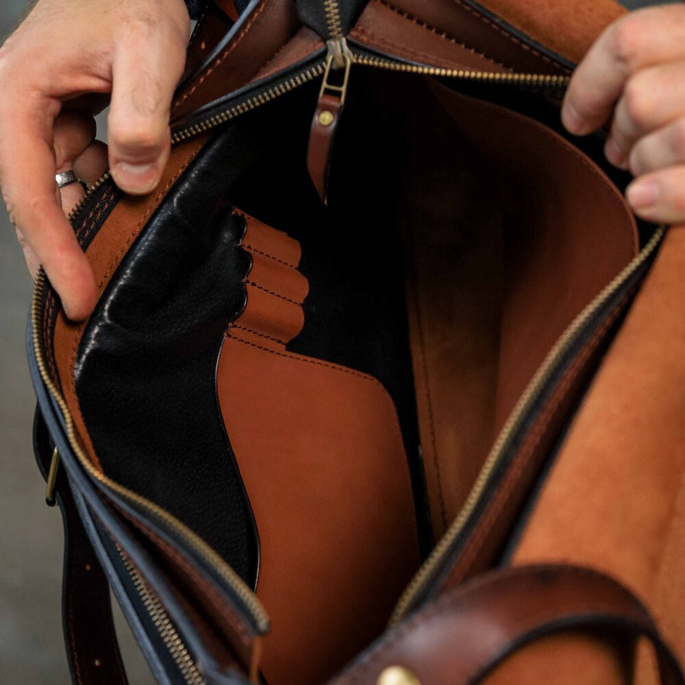 Brown shoulder bag, Laptop Personalized Men’s leather bag