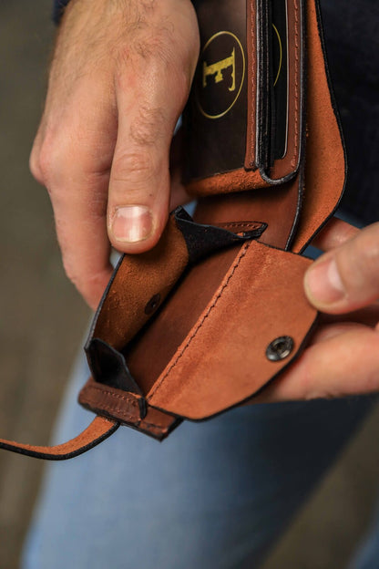 Personalized Wallet, Men's Slim Leather Wallet, Brown Minimalist Leather Wallet