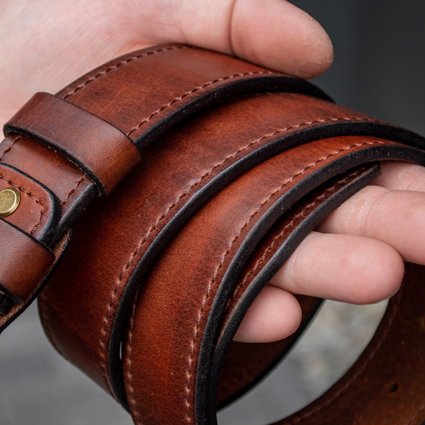 Leather Belt, Full Grain Leather Belt, Brown Leather Belt