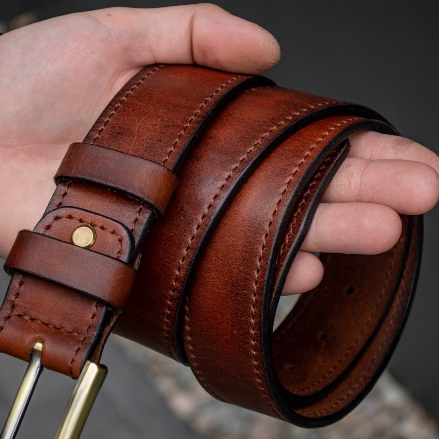 Leather Belt, Full Grain Leather Belt, Brown Leather Belt