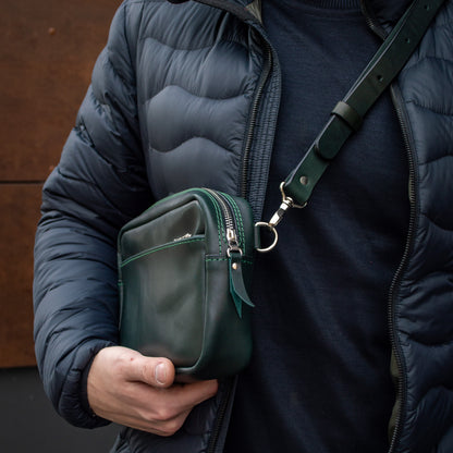 Personalized shoulder bag, leather belt bag, men’s leather bag, belt bag, waist bag, crossbody bag, fanny bag, full grain leather bag