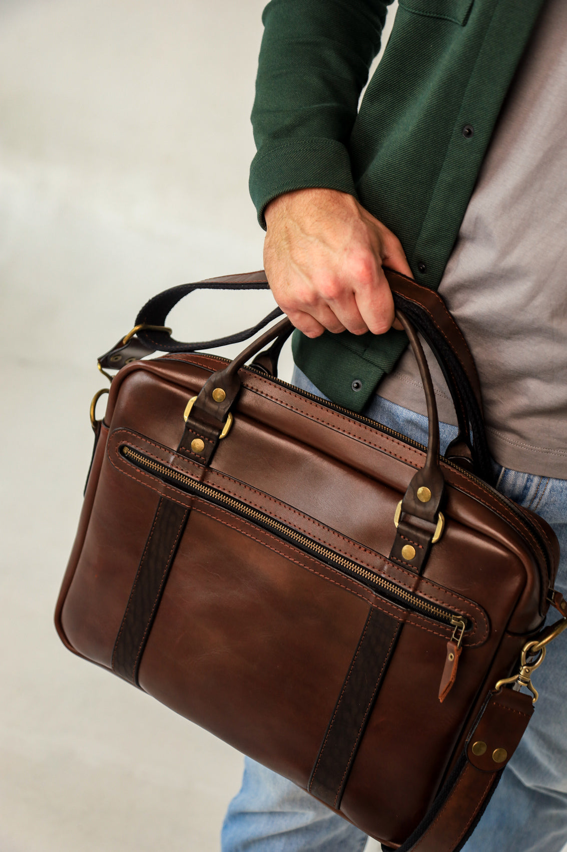 Personalized gifts for him, Leather briefcase man, full grain leather bag men, mens laptop messenger bag