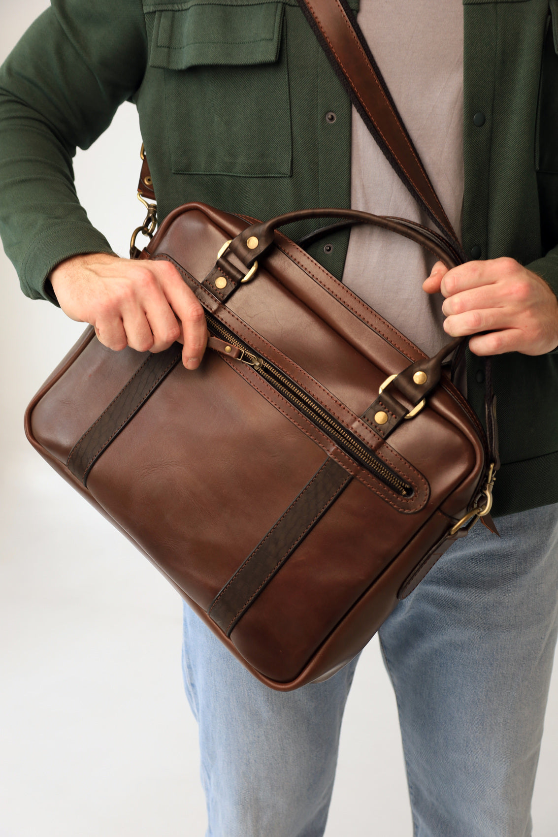 Personalized gifts for him, Leather briefcase man, full grain leather bag men, mens laptop messenger bag