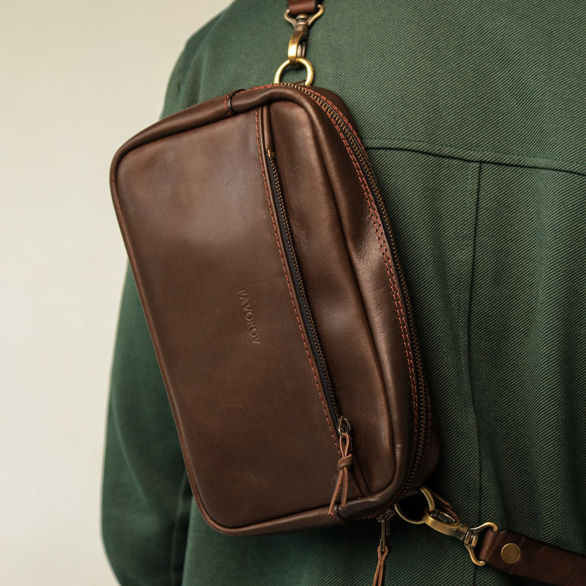 Brown shoulder bag, leather belt bag, men’s leather bag, belt bag, waist bag, crossbody bag