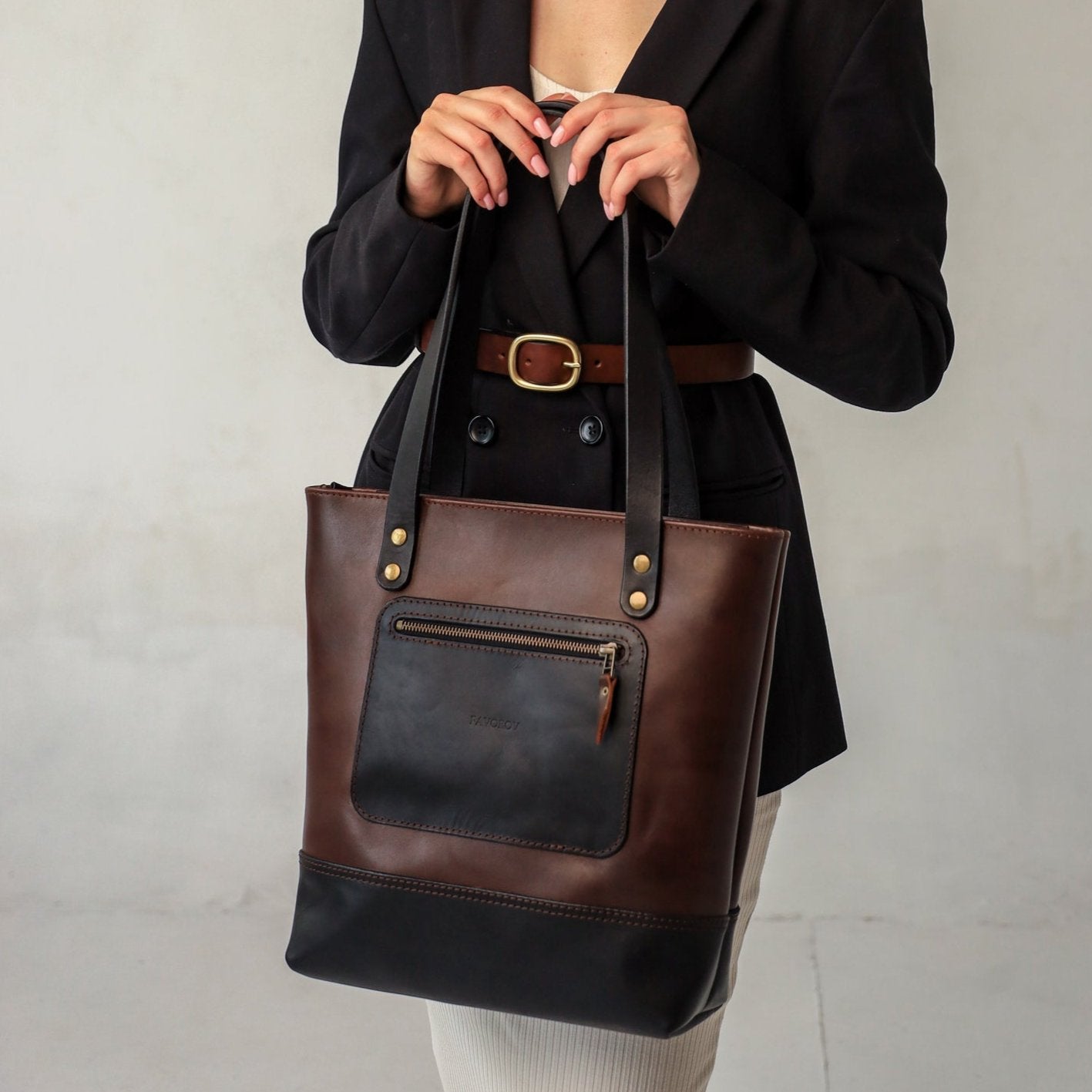 Leather Tote bag, Leather Bag, Full Grain Leather shoulder bag, Women leather bag