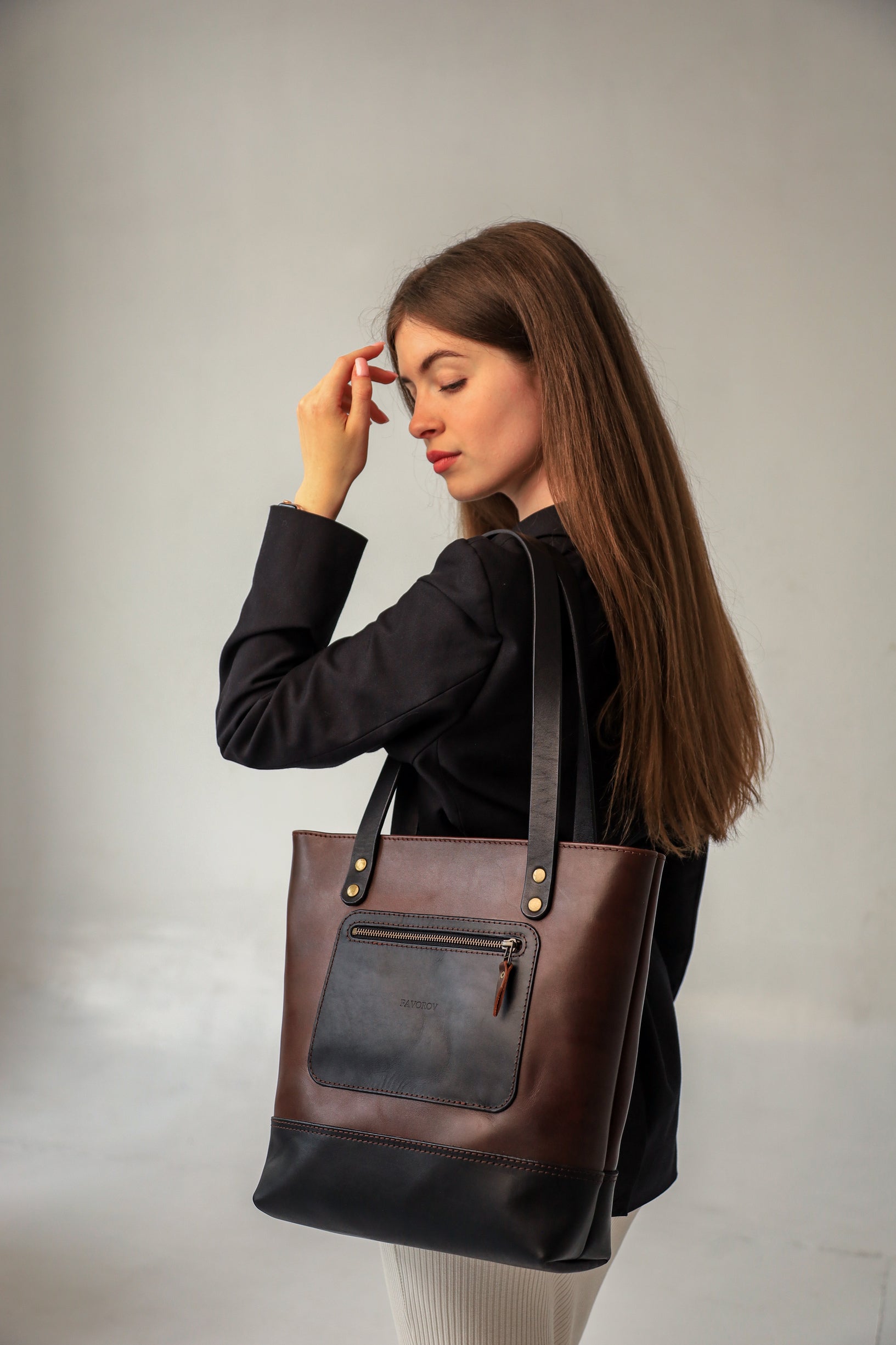 Leather Tote bag, Leather Bag, Full Grain Leather shoulder bag, Women leather bag