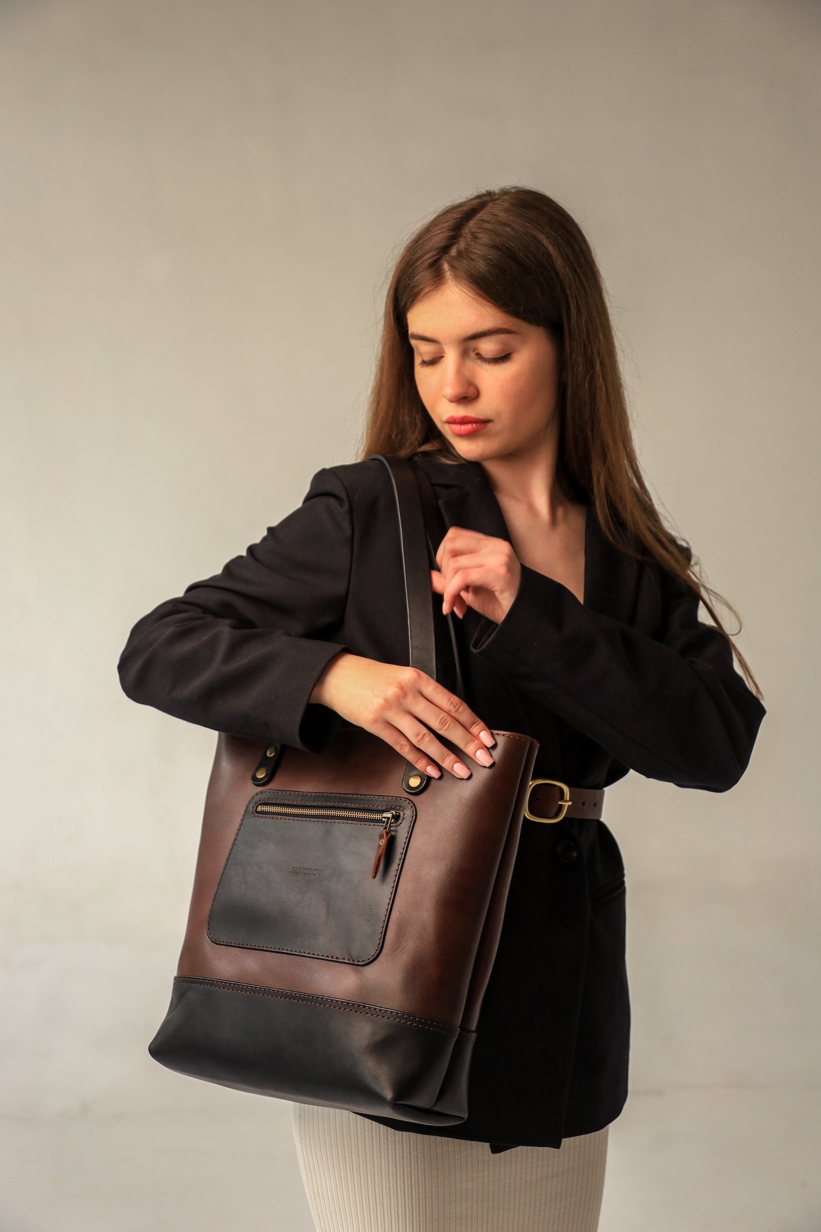 Leather Tote bag, Leather Bag, Full Grain Leather shoulder bag, Women leather bag