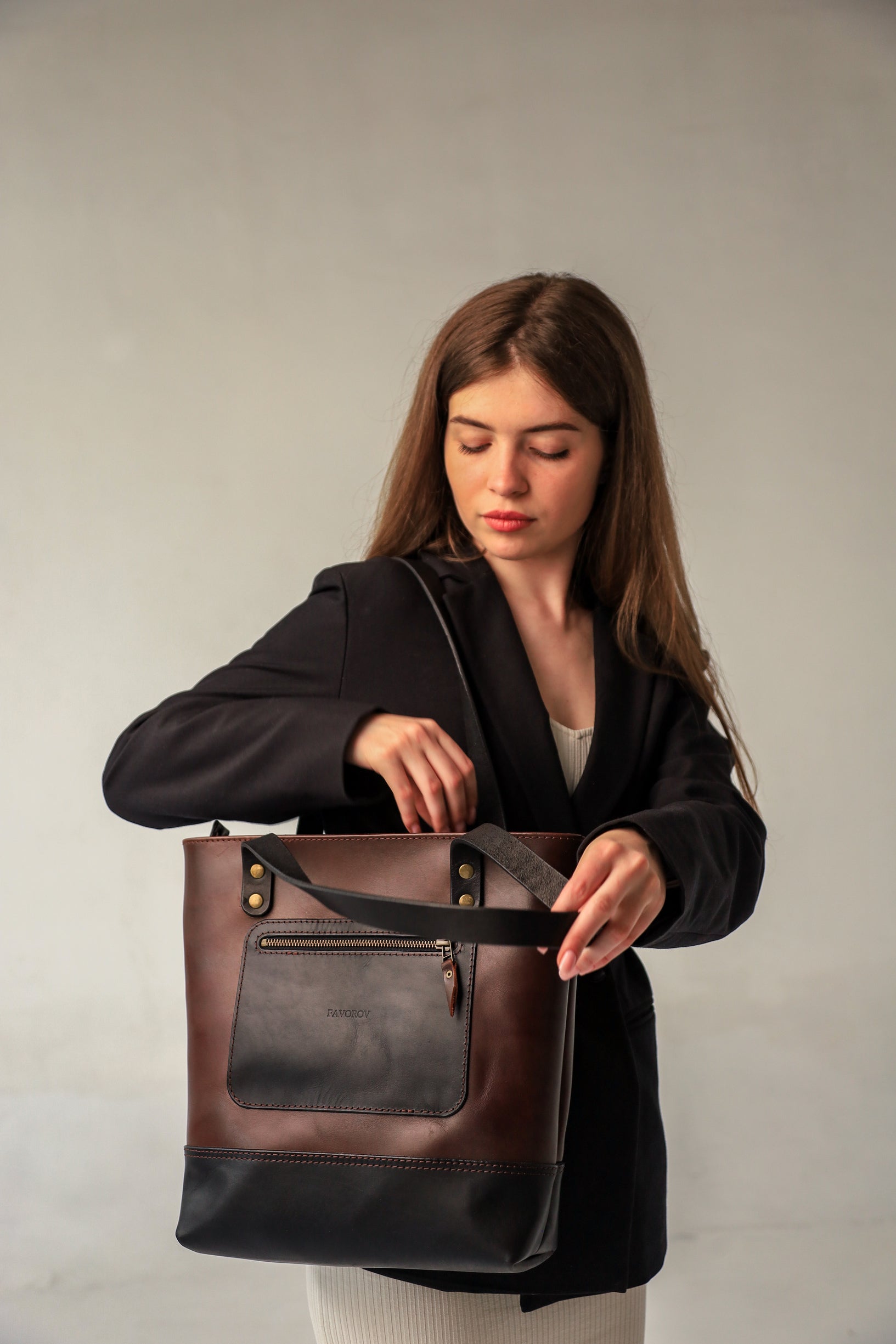 Leather Tote bag, Leather Bag, Full Grain Leather shoulder bag, Women leather bag