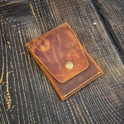 Leather Cash Wallet, Slim Card & Cash Holder, Handmade Minimalist Wallet, Personalized Front Pocket Wallet