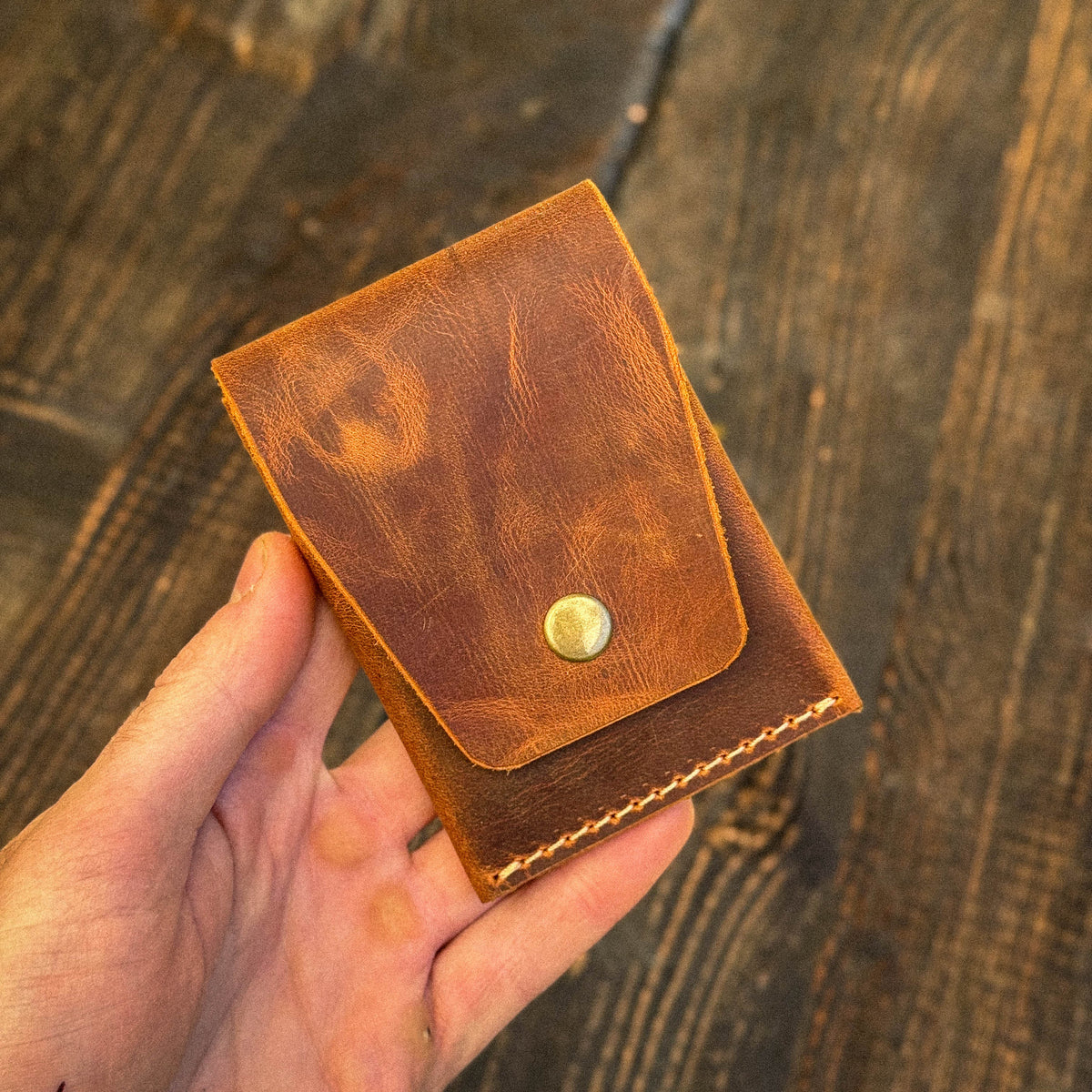 Leather Cash Wallet, Slim Card & Cash Holder, Handmade Minimalist Wallet, Personalized Front Pocket Wallet