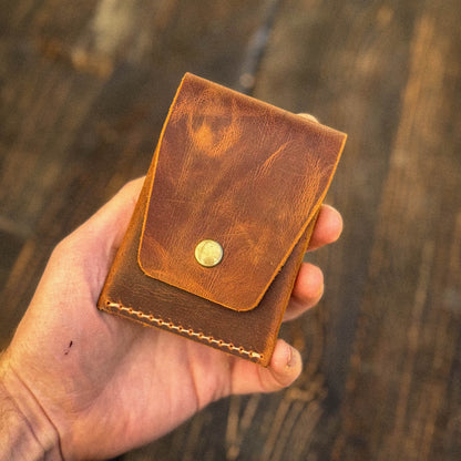 Leather Cash Wallet, Slim Card & Cash Holder, Handmade Minimalist Wallet, Personalized Front Pocket Wallet