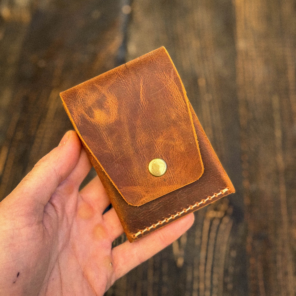 Leather Cash Wallet, Slim Card & Cash Holder, Handmade Minimalist Wallet, Personalized Front Pocket Wallet
