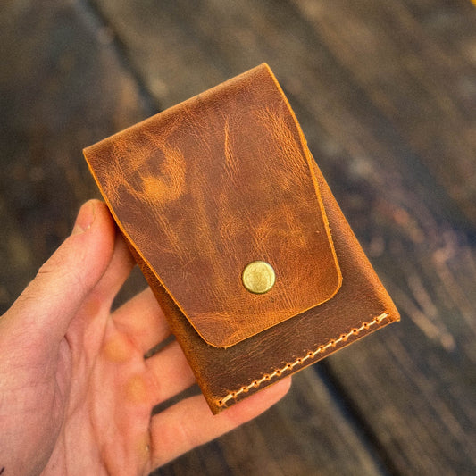 Leather Cash Wallet, Slim Card & Cash Holder, Handmade Minimalist Wallet, Personalized Front Pocket Wallet