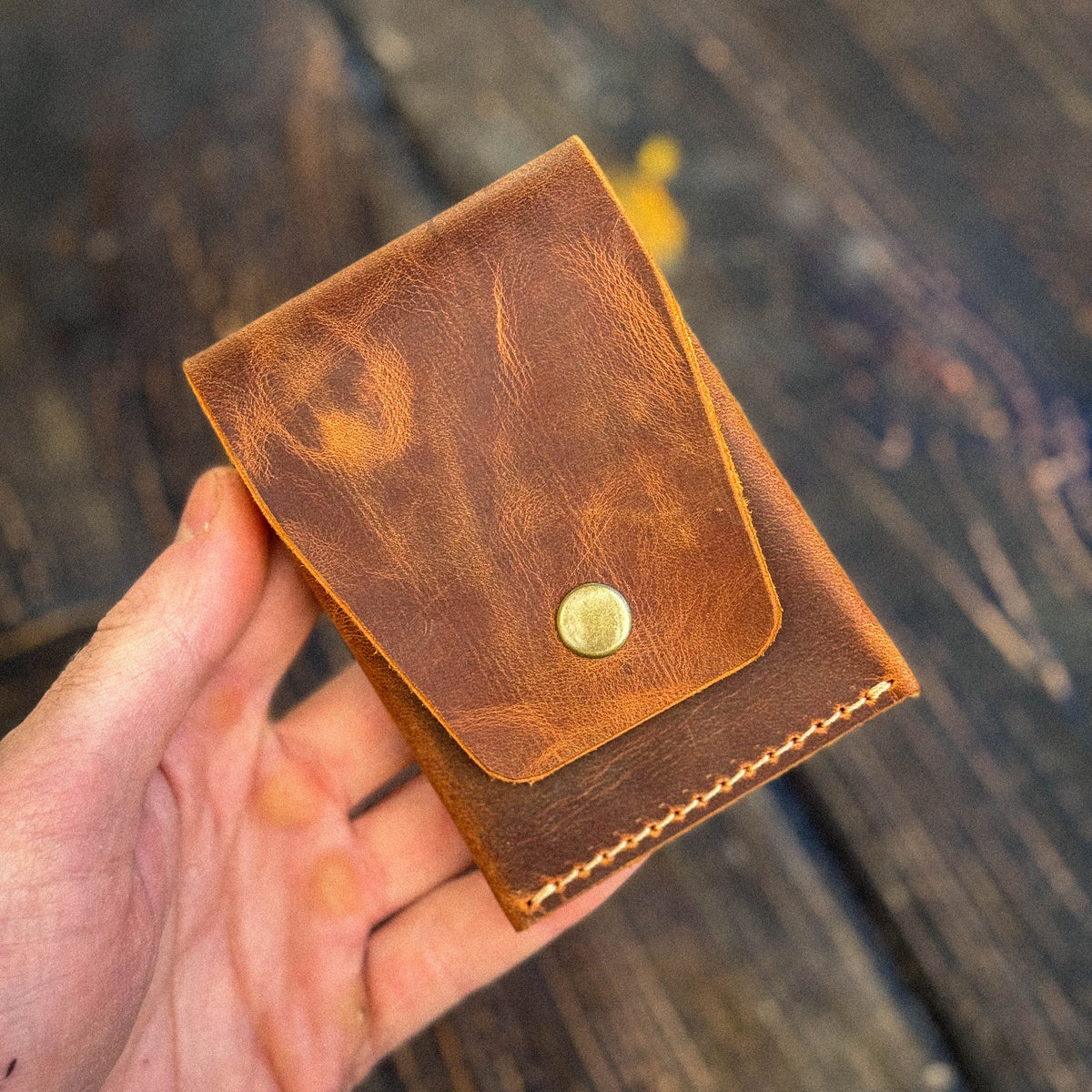 Leather Cash Wallet, Slim Card & Cash Holder, Handmade Minimalist Wallet, Personalized Front Pocket Wallet