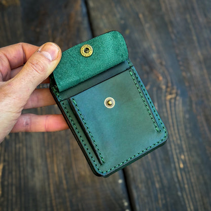 Full Grain Leather Money Clip, Small leather wallet
