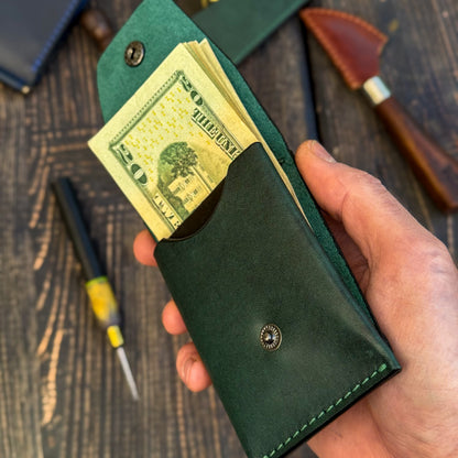 Leather Cash Wallet, Slim Card & Cash Holder