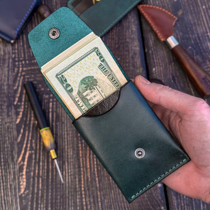 Leather Cash Wallet, Slim Card & Cash Holder