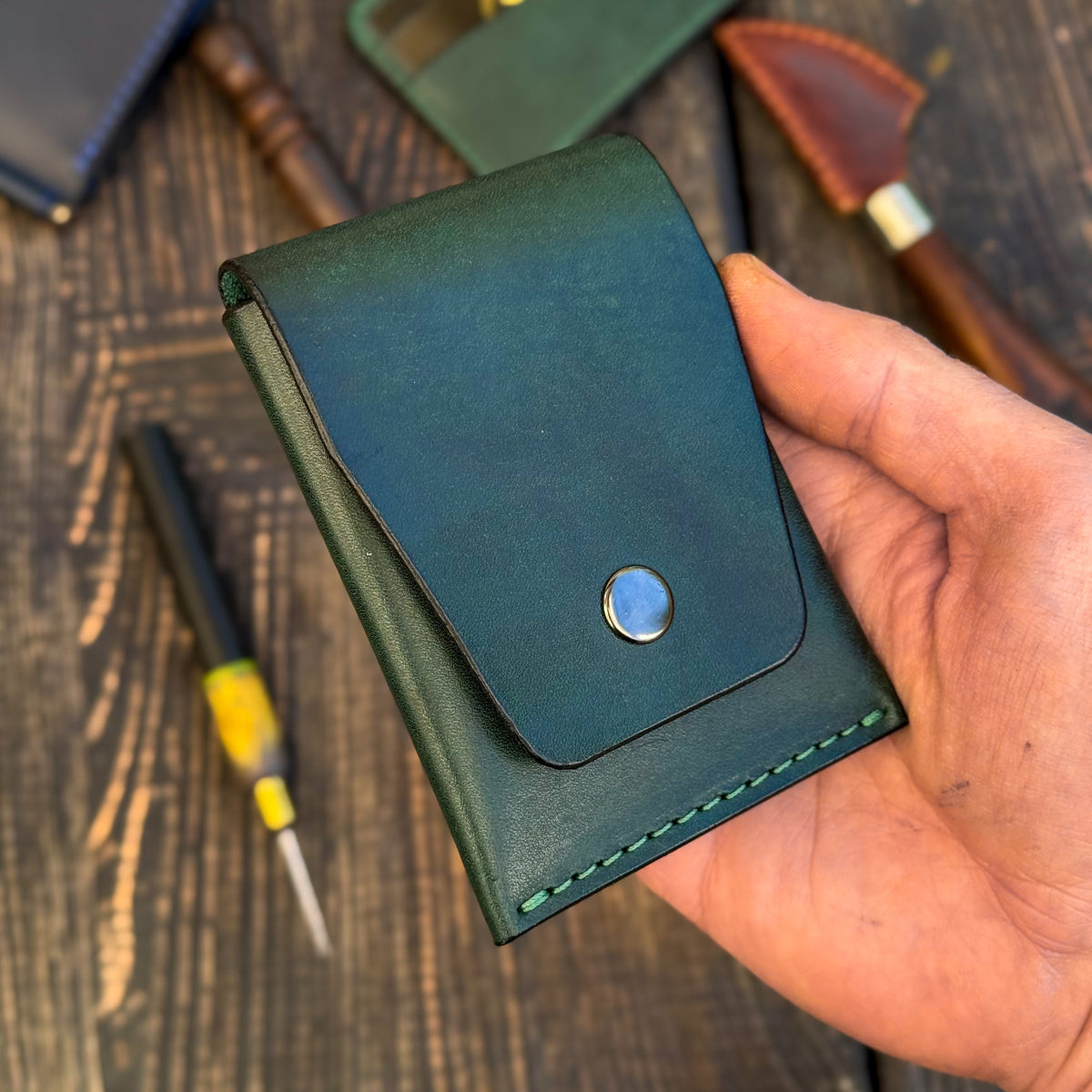 Leather Cash Wallet, Slim Card & Cash Holder
