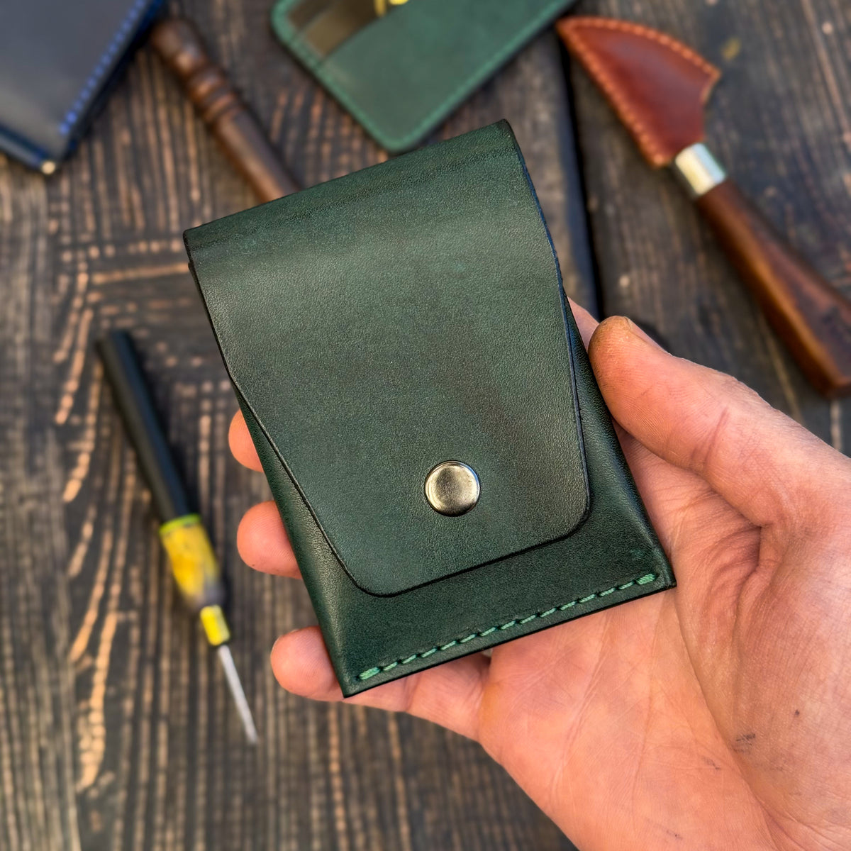 Leather Cash Wallet, Slim Card & Cash Holder
