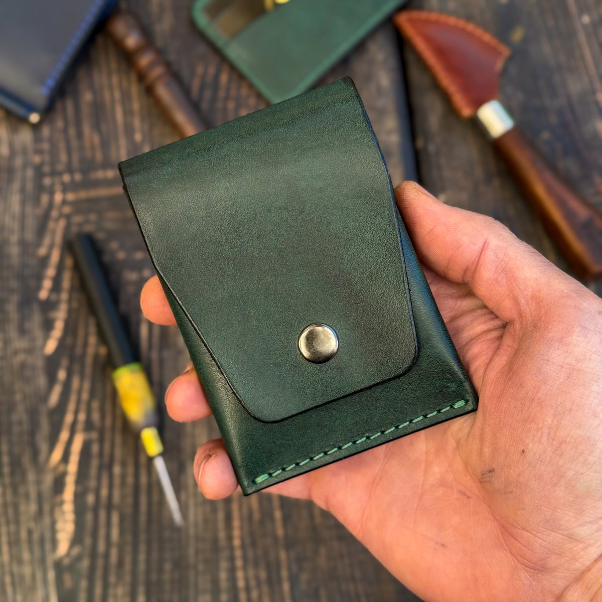 Leather Cash Wallet, Slim Card & Cash Holder