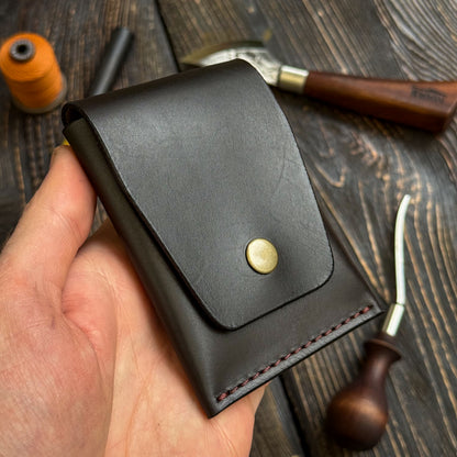 Full Grain Leather Brown Cash Wallet, Card Holder, Personalized Minimalist Wallet