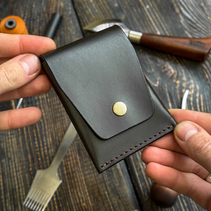 Full Grain Leather Brown Cash Wallet, Card Holder, Personalized Minimalist Wallet