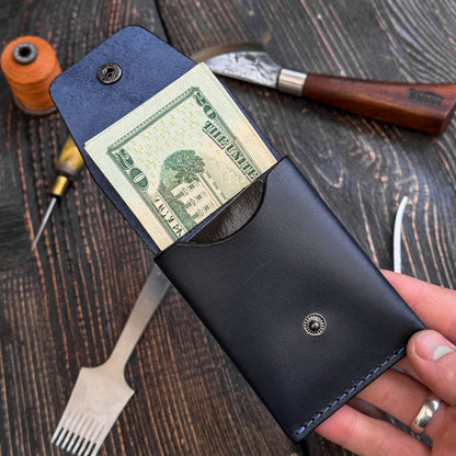 Full Grain Leather Cash Wallet, Card Holder, Personalized Minimalist Wallet, Front Pocket Handmade Wallet