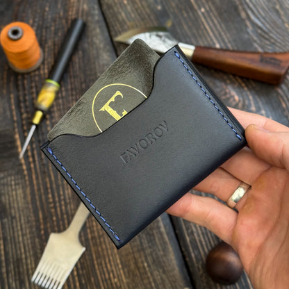 Full Grain Leather Cash Wallet, Card Holder, Personalized Minimalist Wallet, Front Pocket Handmade Wallet
