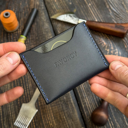 Full Grain Leather Cash Wallet, Card Holder, Personalized Minimalist Wallet, Front Pocket Handmade Wallet